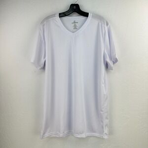 Real Essential Undershirt‎ Mens Extra Large White V-neck Short Sleeve Minimalist